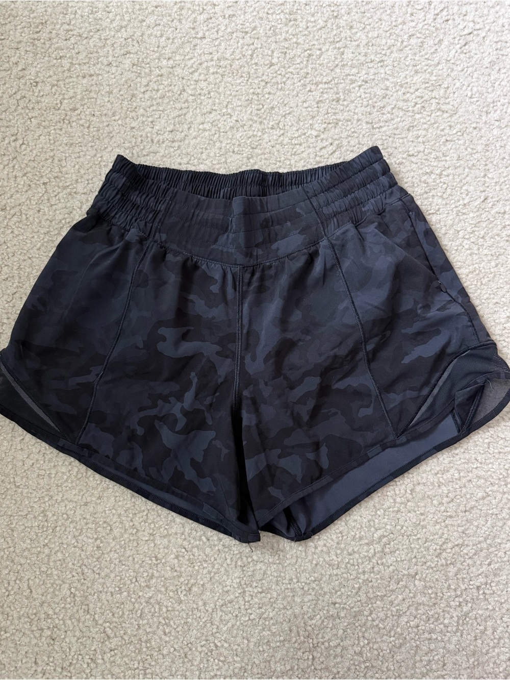 lululemon athletica Black Camo Athletic Shorts